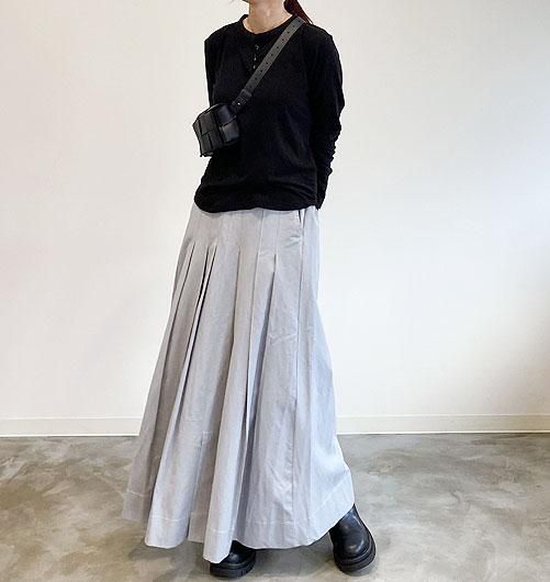 アガウド　フロントタック　スカート AGAWD 【アガウド/AgAwd】Tuck Skirt（タックスカート）[2422