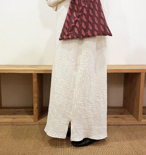 インディゴ染めガーゼワンピース Stitch Gauze Onepiece（ステッチガーゼワンピース）[22-440046