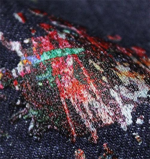 SEVEN BY SEVEN ✖️ 印 デニム DENIM WIDE PANTS（デニムワイドパンツ）-Splash paint