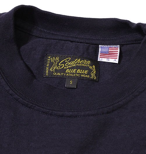 SOUTHERN MFG CO. BLUE BLUE PROPERTY OF BLUE LS TEE - BLUE BLUE
