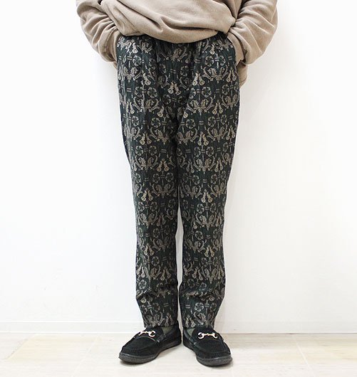 BOTANICAL JACQUARD 2 TUCKED WIDE TAPERED EASY PANTS（ボタニカル