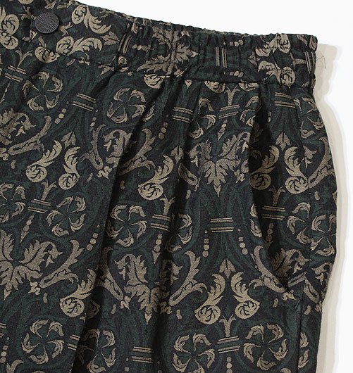 BOTANICAL JACQUARD 2 TUCKED WIDE TAPERED EASY PANTS（ボタニカル