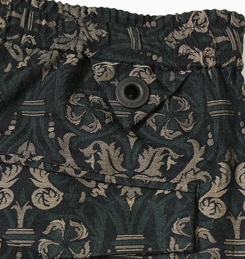 BOTANICAL JACQUARD 2 TUCKED WIDE TAPERED EASY PANTS