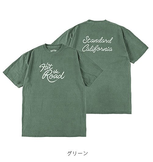 オンラインストア安い STANDARD CALIFORNIA ロゴTシャツ tee グリーン