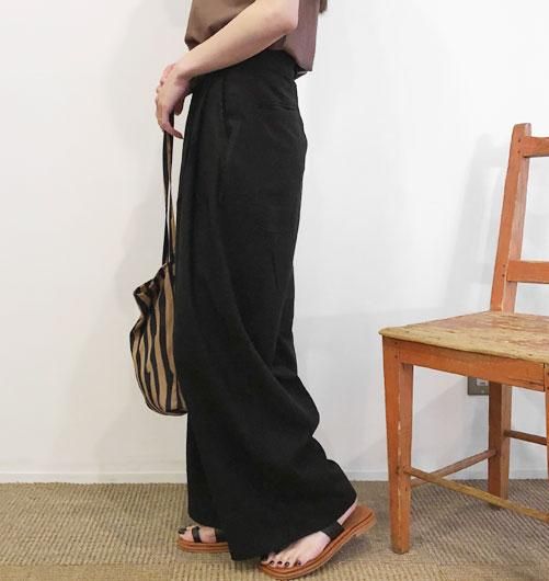 Linen Tuck Wide Pants（リネンタックワイドパンツ）[21-220054