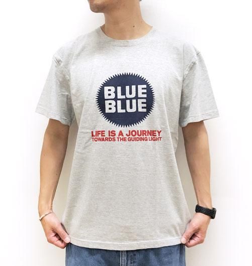 特売 ノーカラーシャツ ブルーブルー 麻✕レーヨン 聖林公司 BLUE トップス