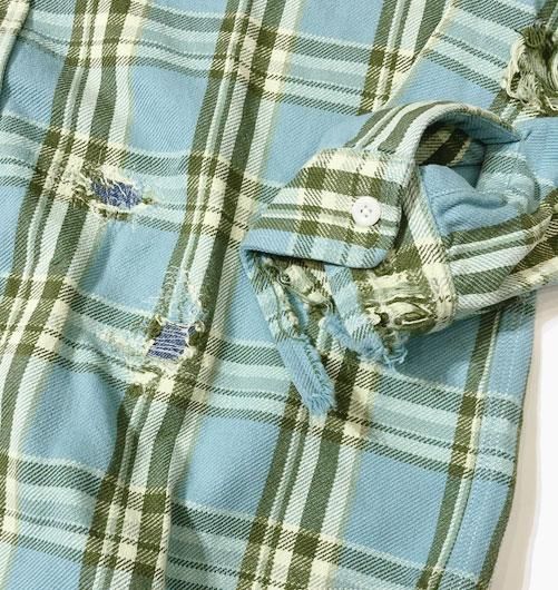 CRUSH FLANNEL SHIRTS KING SIZE（クラッシュフランネルシャツキング