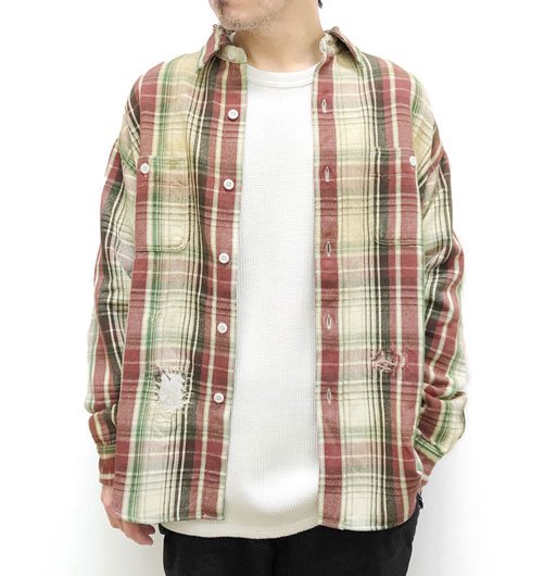 REPAIRED FLANNEL SHIRTS KING SIZE（リペアフランネルシャツキング