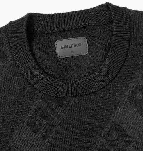 SH MENS BIAS LOGO CREW NECK KNIT（シャドウメンズバイアスロゴクルー