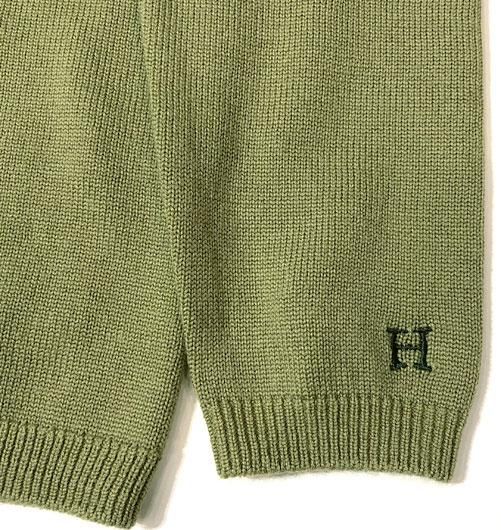 ウェーブコットン メリノウール ウォッシャブル クルーネックセーター