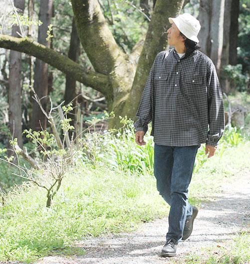 Regular collar ”Wool silk milled flannel”（レギュラーカラー”ウール