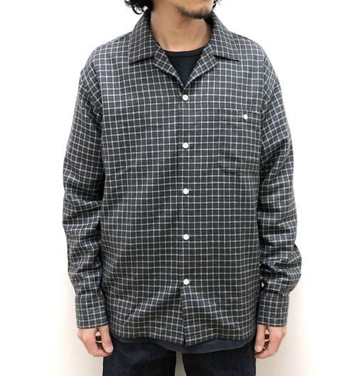 Open collar ”Wool silk milled flannel”（オープンカラー”ウール