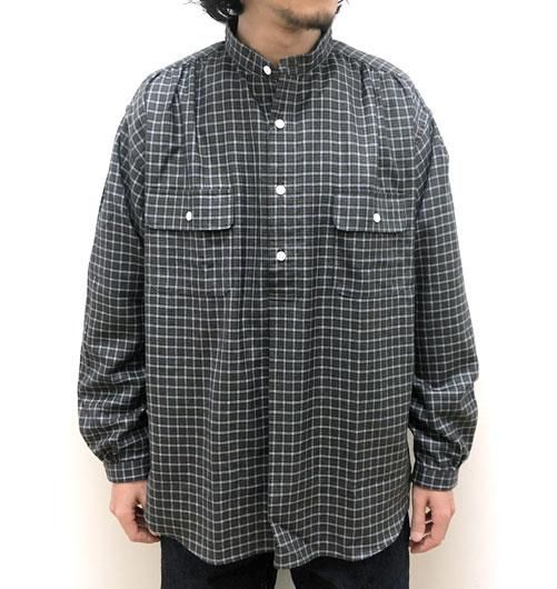 Stand collar ”Wool silk milled flannel”（スタンドカラー”ウール ...