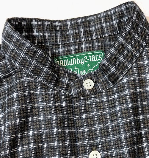 Stand collar ”Wool silk milled flannel”（スタンドカラー”ウール