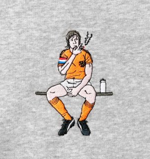 Embroidery Crew Sweat ”Johan Cruyff”（エンブロイダリークルースウェット”ヨハン・クライフ”）／Tacchettee（タッケッティ）