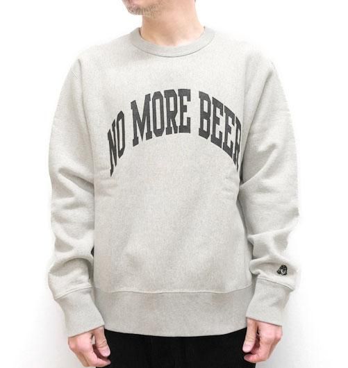 NO MORE BEER COLLEGE LOGO SWEATSHIRT designed by Shuntaro Watanabe