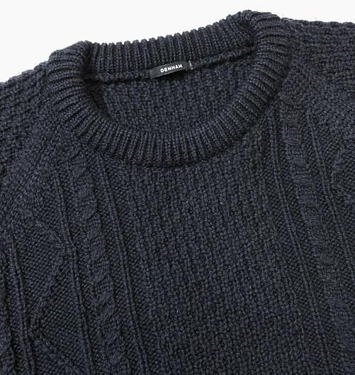 DENHAM(デンハム) ALAN KNIT アランニット NAVY XL DENHAM(デンハム)ALAN KNIT アランニットNAVY XL