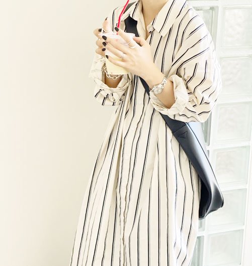 Stripe Shirt Dress（ストライプシャツドレス） - AgAwd（アガウド） - インディゴ 富山市  聖林公司正規取扱店（取扱ブランド：ハリウッドランチマーケット・ササフラス・クレッタルムーセン・