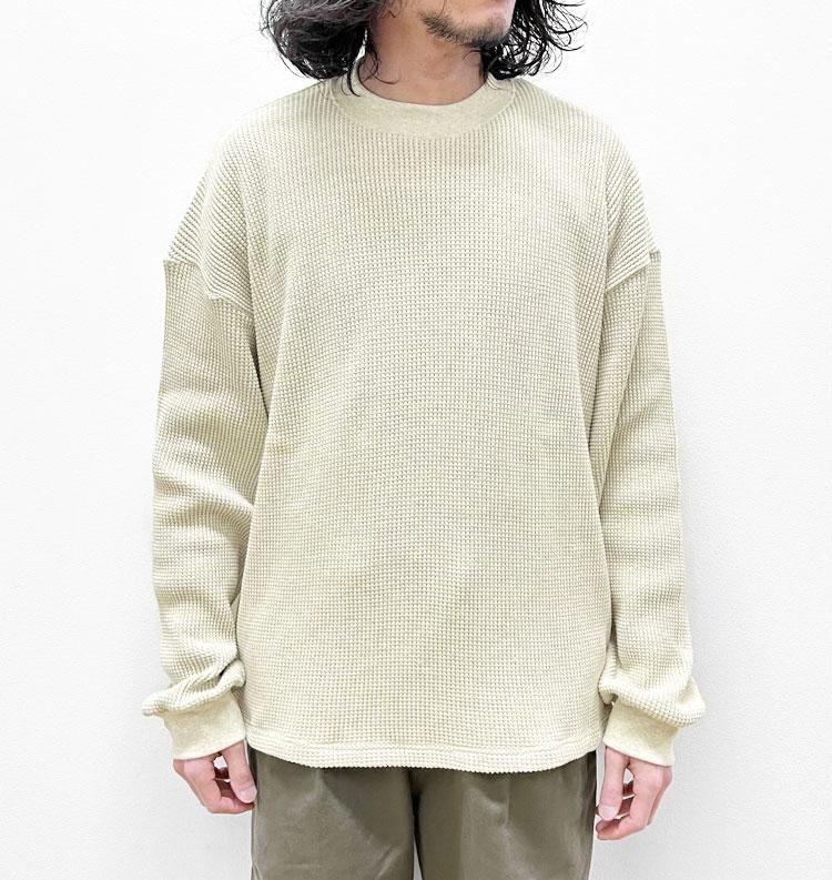 HEAVY NEON WAFFLE CREWNECK L/S TEE（ヘビーネオンワッフルクルー