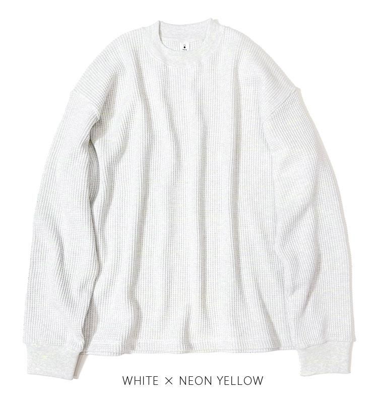 HEAVY NEON WAFFLE CREWNECK L/S TEE（ヘビーネオンワッフルクルー