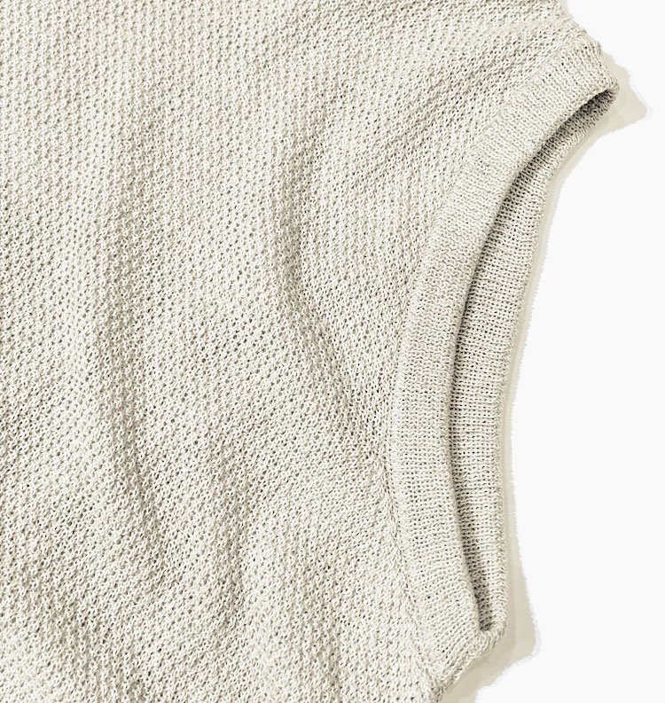 MARTEZ / マルティス COTTON LINEN MOSS STITCH KNITTING - FilMelange