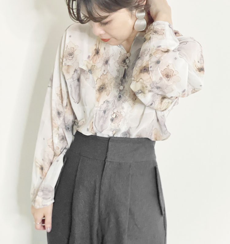 agawd Sheer Print Blouse