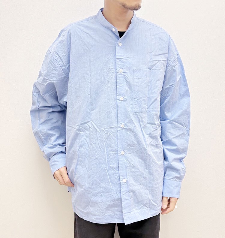 BASUKIA 【WIDE】 BAND COLLAR SHIRT（バスキアワイドバンドカラー