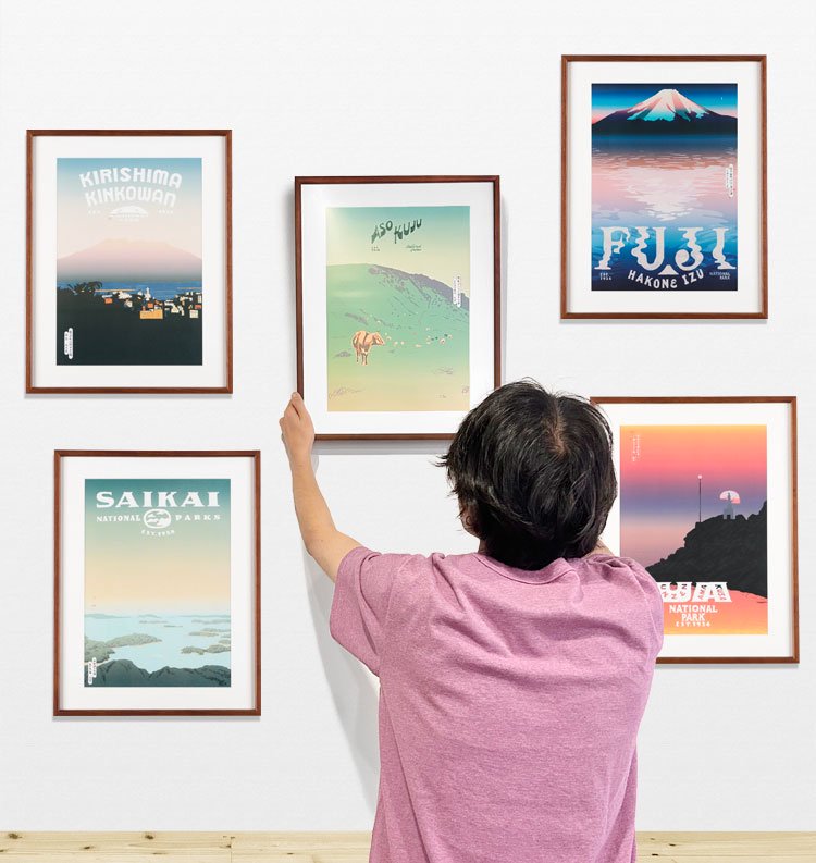 National Parks of Japan POSTER&FRAME（PAPERSKY with chalkboy