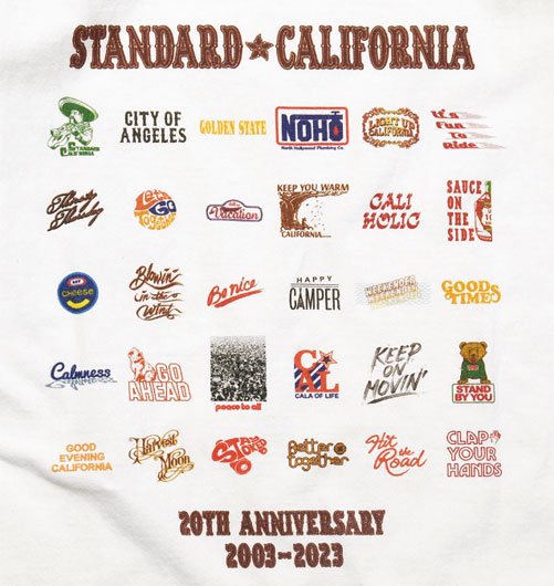 スタンダードカリフォルニアSD 20th Anniversary Logo T