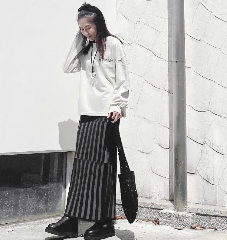 Stripe Knit Skirt（ストライプニットスカート） - AgAwd（アガウド ...