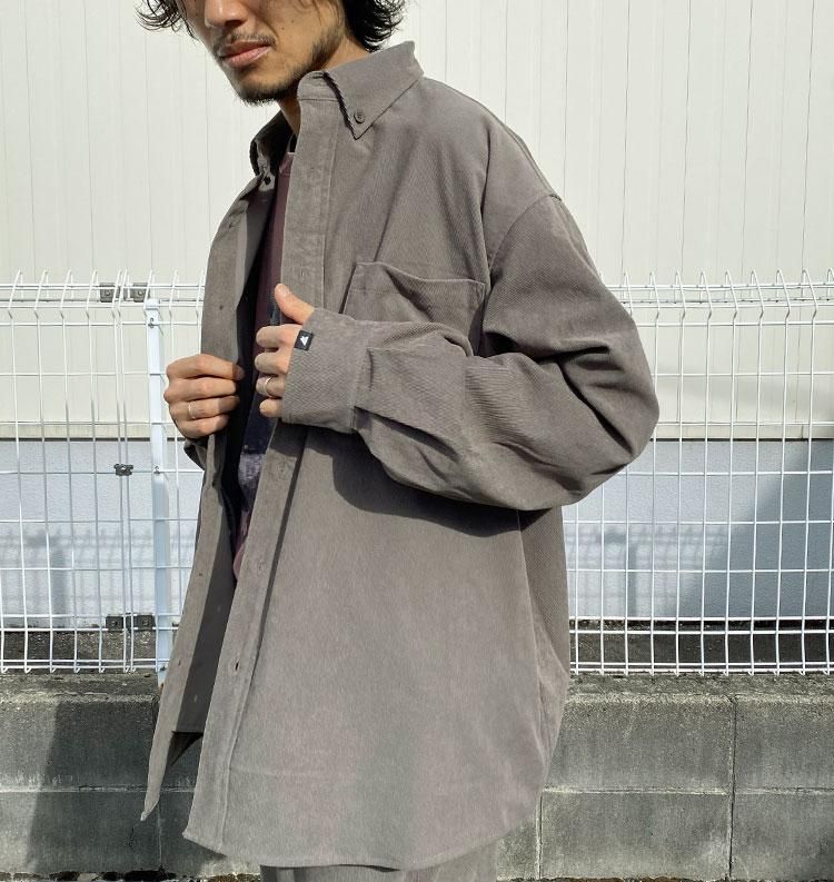 HIKE&BIKE CAVE CORDUROY BIG SHIRT - PAPERSKY（ペーパースカイ 