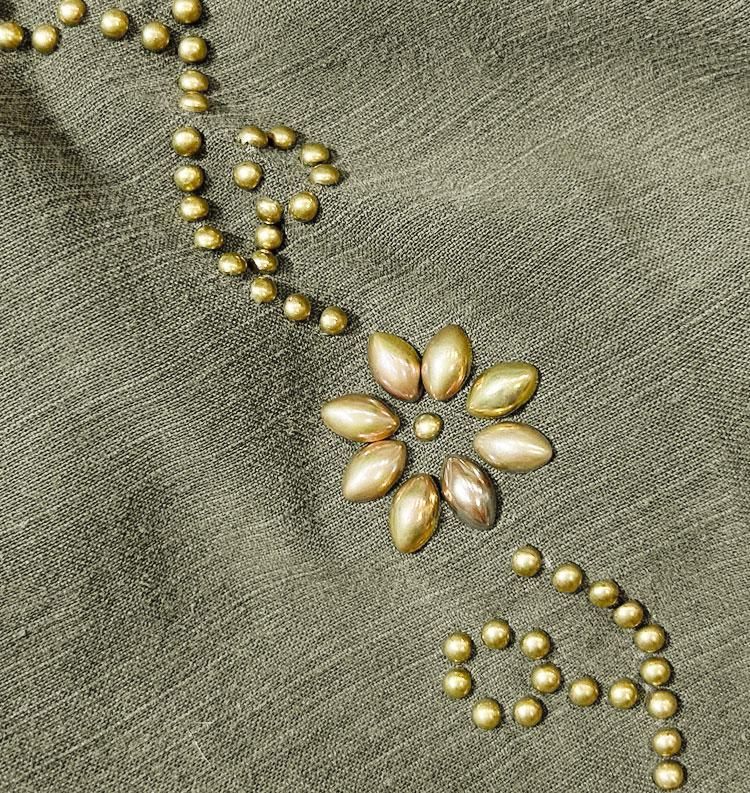 ワイドミリタリーシャツ(スタッズ) - REMI RELIEF（レミレリーフ