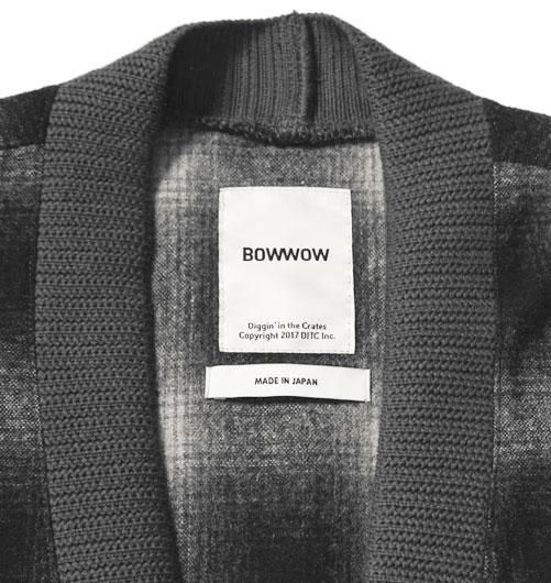 BOWWOW / バウワウ】 WOOL CHECK CARDIGAN（カーディガン