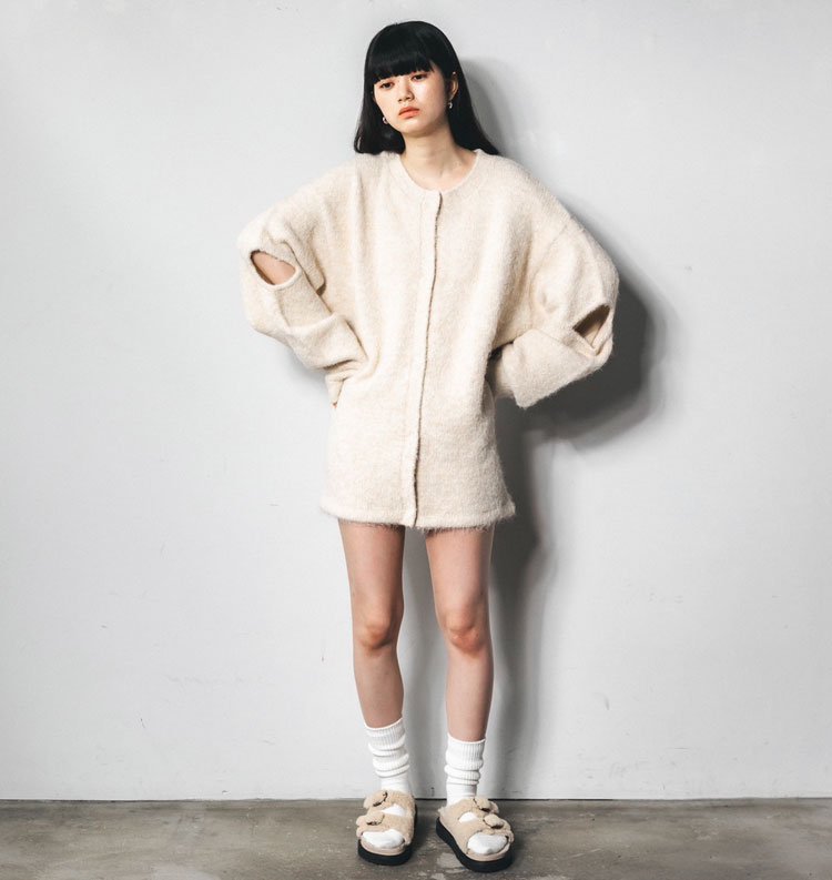 Slit Knit Cardigan（スリットニットカーディガン） - AgAwd（アガウド 