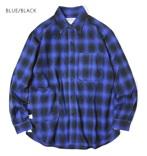 Diggin Shirt ”Hombre Check”（ディギンシャツ”オンブレチェック”） - SASSAFRAS（ササフラス） - インディゴ  富山市 聖林公司正規取扱店（取扱ブランド：ハリウッドランチマーケット・ササフラス・クレッタルムーセン・