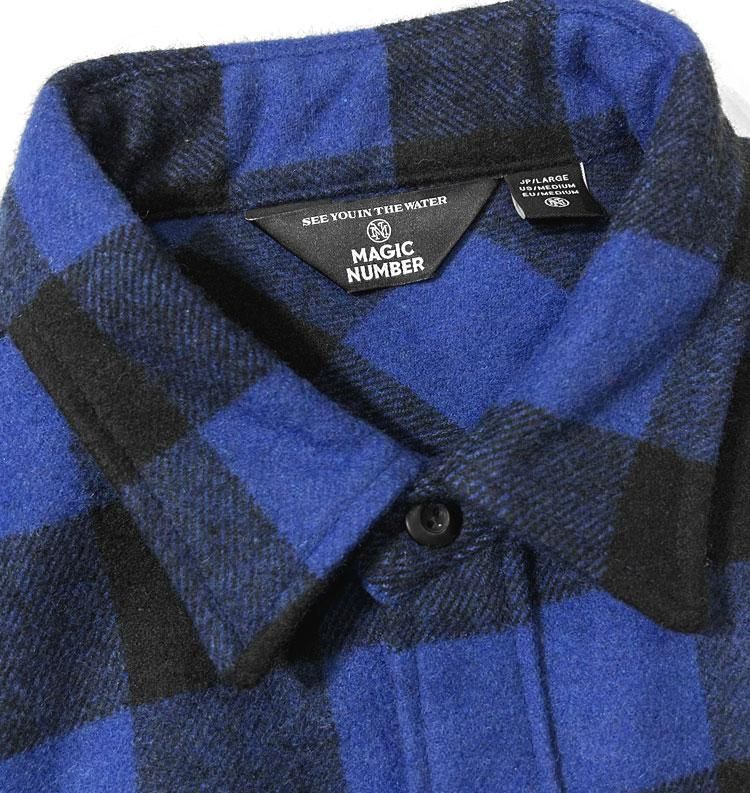 BUFFALO PLAID CPO SHIRT（バッファロープレイドシーピーオーシャツ） - MAGIC NUMBER（マジックナンバー） -  インディゴ 富山市 聖林公司正規取扱店（取扱ブランド：ハリウッドランチマーケット・ササフラス・クレッタルムーセン・