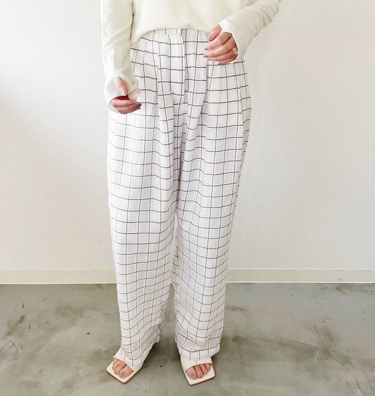 Sheer Check Pants（シアーチェックパンツ） - AgAwd（アガウド） - インディゴ 富山市  聖林公司正規取扱店（取扱ブランド：ハリウッドランチマーケット・ササフラス・クレッタルムーセン・