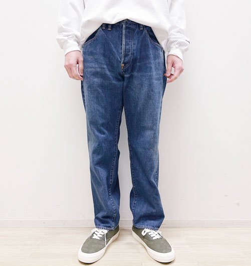 CONTEXT-001-1Y REGULAR TAPERED 5P PANTS INDIGO(ONE YEAR WASH