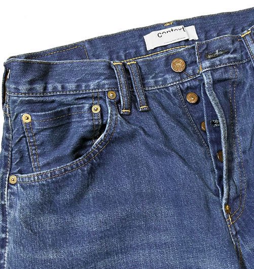 CONTEXT-001-1Y REGULAR TAPERED 5P PANTS INDIGO(ONE YEAR WASH