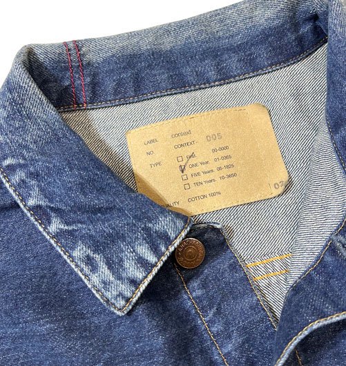 CONTEXT-005-1Y FRONT TUCK DENIM JACKET INDIGO(ONE YEAR WASH