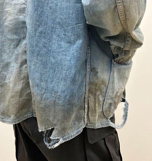 AN272-W DAMAGED LIGHToz BM DENIM COVERALL INDIGO
