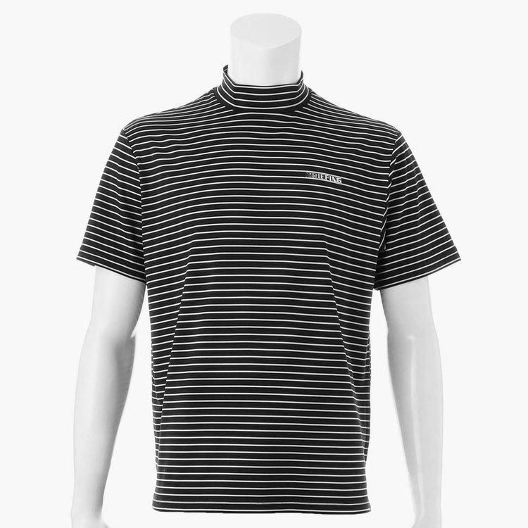 BRIEFING ストライプ ハイネックシャツ MENS STRIPE HIGH NECK RELAXED FIT（メンズストライプ