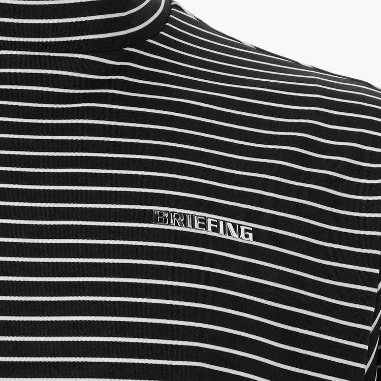 BRIEFING ストライプ ハイネックシャツ MENS STRIPE HIGH NECK RELAXED FIT（メンズストライプ