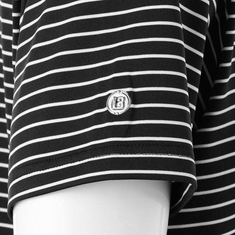 MENS STRIPE HIGH NECK RELAXED FIT（メンズストライプ