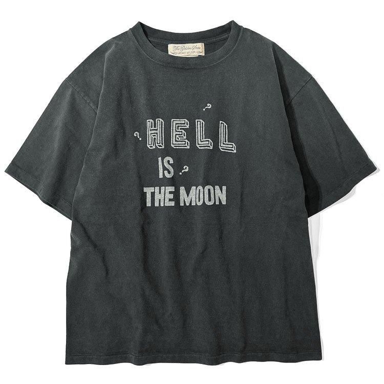 日焼け&ペンキ加工丸胴天竺S/S-T(HELL IS THE MOON) - REMI RELIEF 日焼け&ペンキ加工丸胴天竺S/S-T(HELL IS THE MOON) - REMI RELIEF