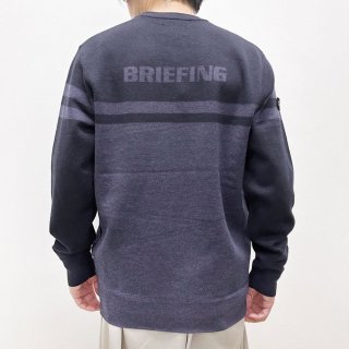 MEN'S MERINO WOOL STRIPE LOGO CREWNECK KNIT<br>ʥ󥺥Υ륹ȥ饤ץ롼ͥå˥åȡ<br>BRIEFINGʥ֥꡼ե󥰡