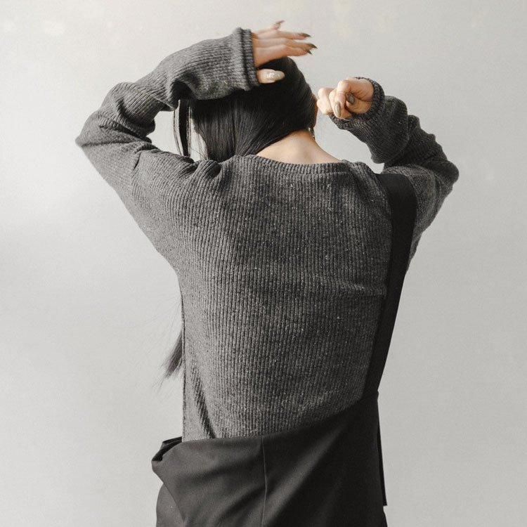 Stole Rib Knitsew Tops（ストールリブニットソートップス