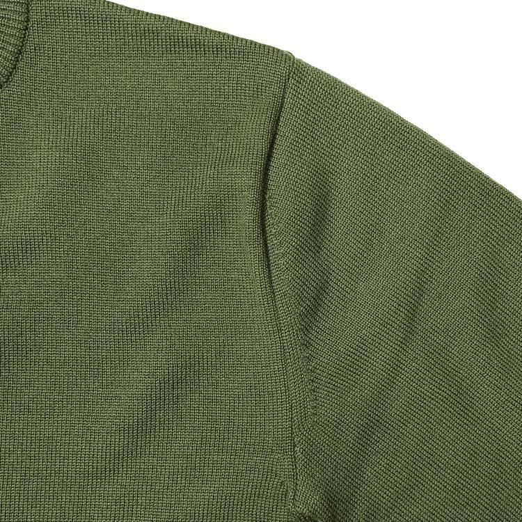 ウェーブコットン メリノウール ウォッシャブル クルーネックセーター