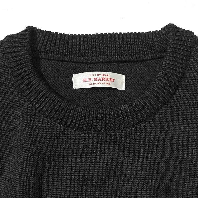 ウェーブコットン メリノウール ウォッシャブル クルーネックセーター