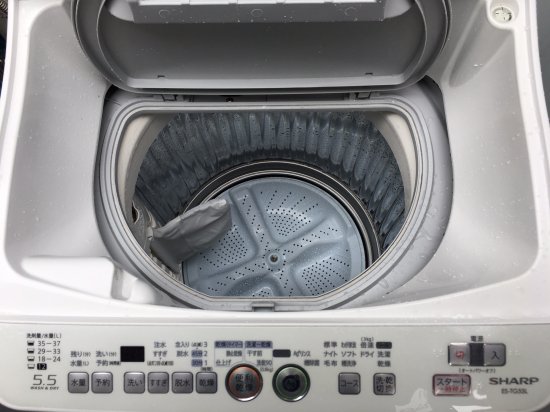 2011年 分解クリーニング済 中古洗濯機 SHARP ES-TG55L-A [たて型洗濯 